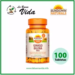 Ginkgo Biloba 60 mg. Sundown la buena vida