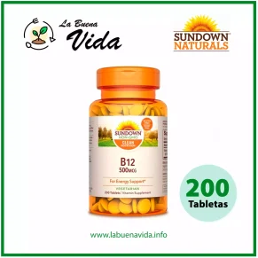 Vitamina B-12 500 mcg. Sundown la buena vida