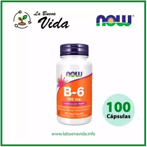Vitamina B-6 100 mg. Now La Buena Vida